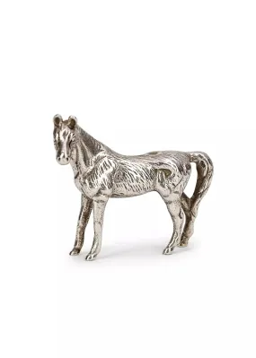 english solid sterling silver horse figure, circa 1980