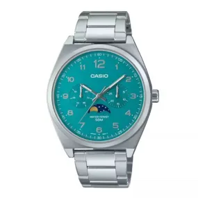 Casio Moon Phase Green Dial Men's Watch| MTP-M300D-3AVDF