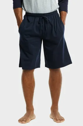 COTTONBELL MEN'S KNITTED PAJAMA SHORTS (MPS200C_NAVY)