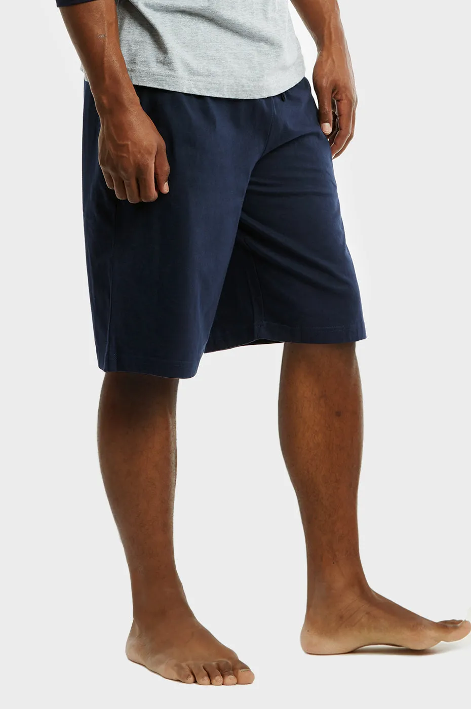 COTTONBELL MEN'S KNITTED PAJAMA SHORTS (MPS200C_NAVY)