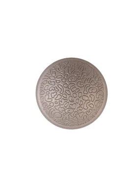 Engraved Design Round Shape Dome Shank Metal Button