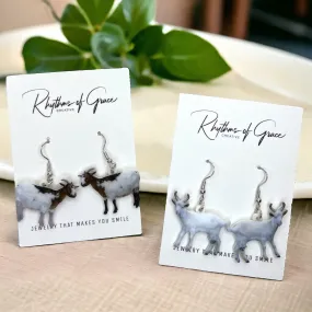 Goat Earrings - Goat Jewelry, Nigerian Dwarf, Handmade Earrings, Handmade Jewelry, Animal Earrings, Animal Jewelry, Goats, Goat Accessories