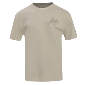 MLB ATLANTA BRAVES NEUTRAL DROP SHOULDER MEN'S TOP (TAUPE)